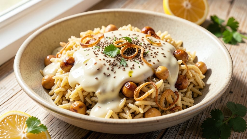Chick Peas and Rice Recipe: Spiced One-Pot with Crispy Topping