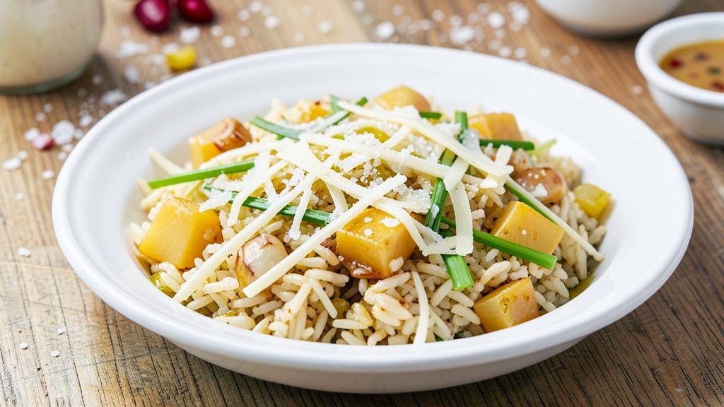Cheddars Rice Pilaf Recipe: Sharp Cheese and Toasted Celery Crunch