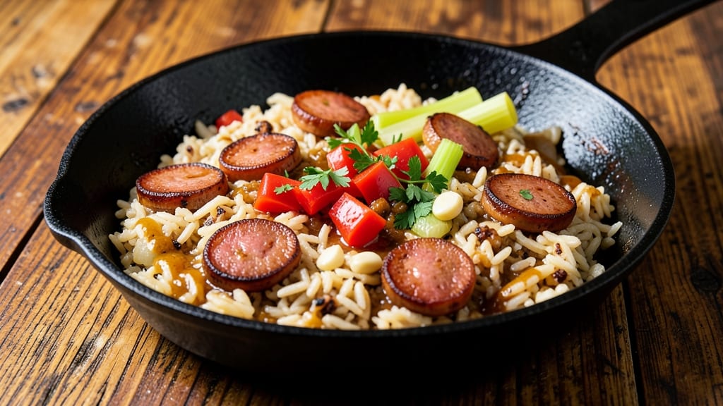 Cajun Dirty Rice with Sausage Recipe: Smoky Spice-Packed One-Pot Masterpiece