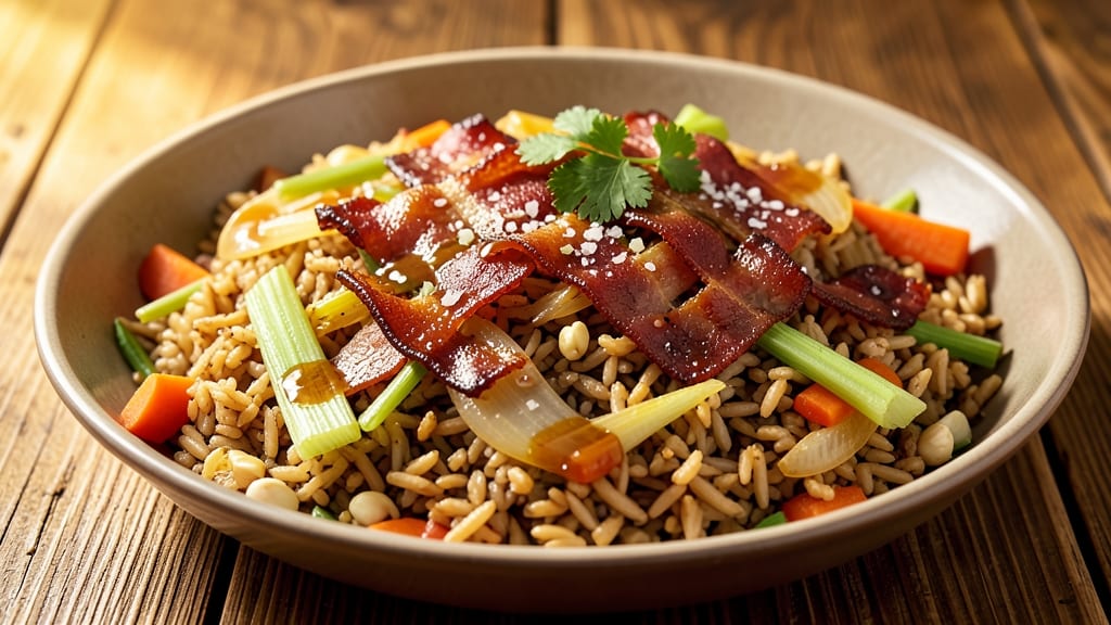 Carolina Brown Rice Recipe: Smoky-Spiced One-Pot with Celery Crown Crunch