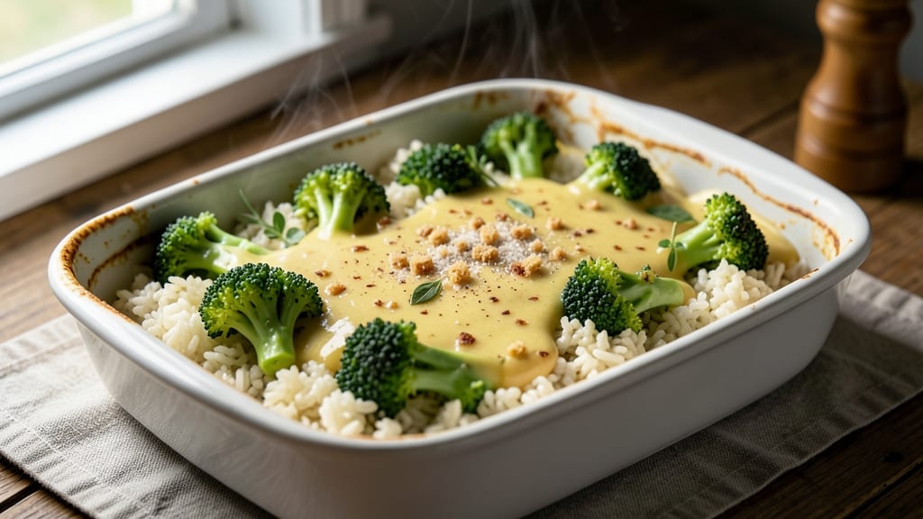 Broccoli Rice Au Gratin Recipe: Crispy Cheese Top Meets Creamy Cauliflower