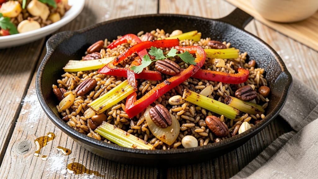 Cajun Wild Rice Recipe: Smoky-Spiced One-Pot with Crispy Celery Crown