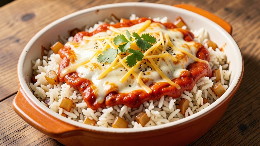Cheesy Enchilada Rice Recipe: Crispy-Topped Comfort in One Pot
