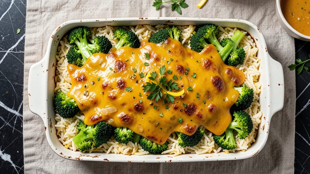 Broccoli Rice Casserole Recipe From Scratch: One-Pot Golden Crisp With Cheesy Melty Layers