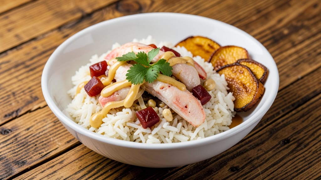 Caribbean Crab and Rice Recipe: Spiced Tomato Base with Sweet Plantain Twist