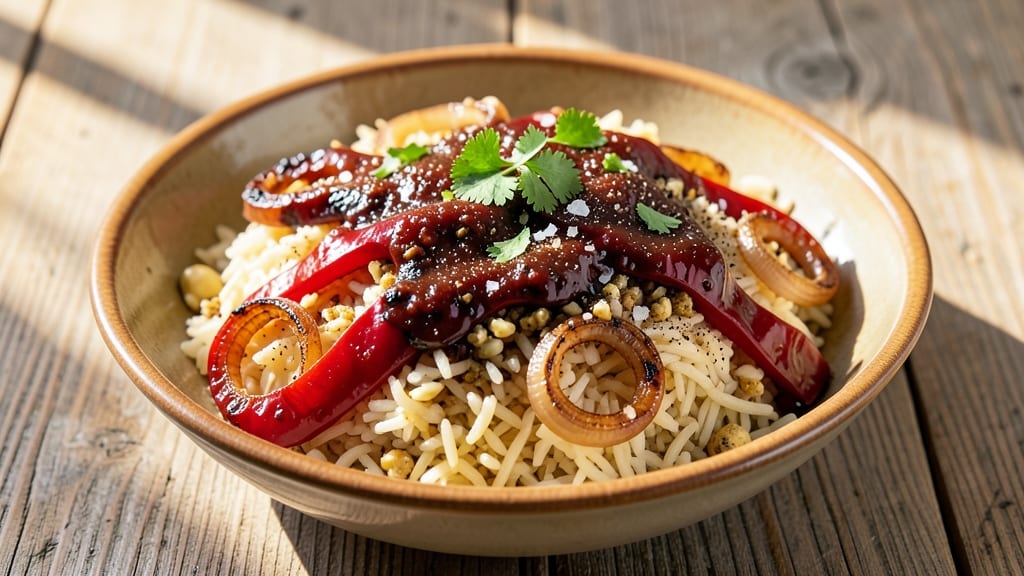 Capsicum Masala Rice Recipe: Vibrant Spice and Charred Pepper Fusion