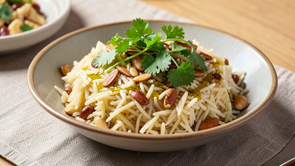 Celebration Rice Recipe: Festive Golden Grains With Toasted Nuts and Herbs