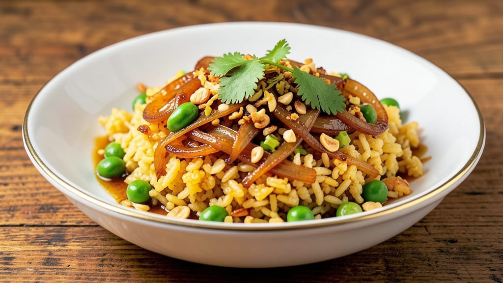 Cauliflower Fried Rice Recipe Indian: Spiced Turmeric and Peas in One-Pan