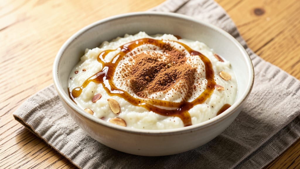 Cauliflower Rice Pudding Recipe: Vanilla-Spiced Creaminess With Almond Crunch