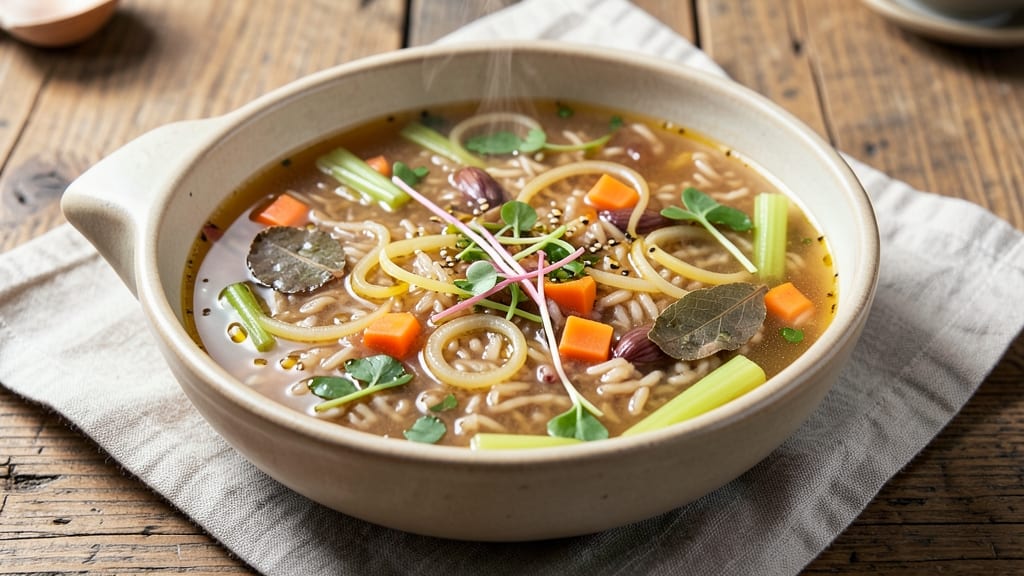 Brown Rice Consommé Recipe: Clarified Comfort With Umami Depth