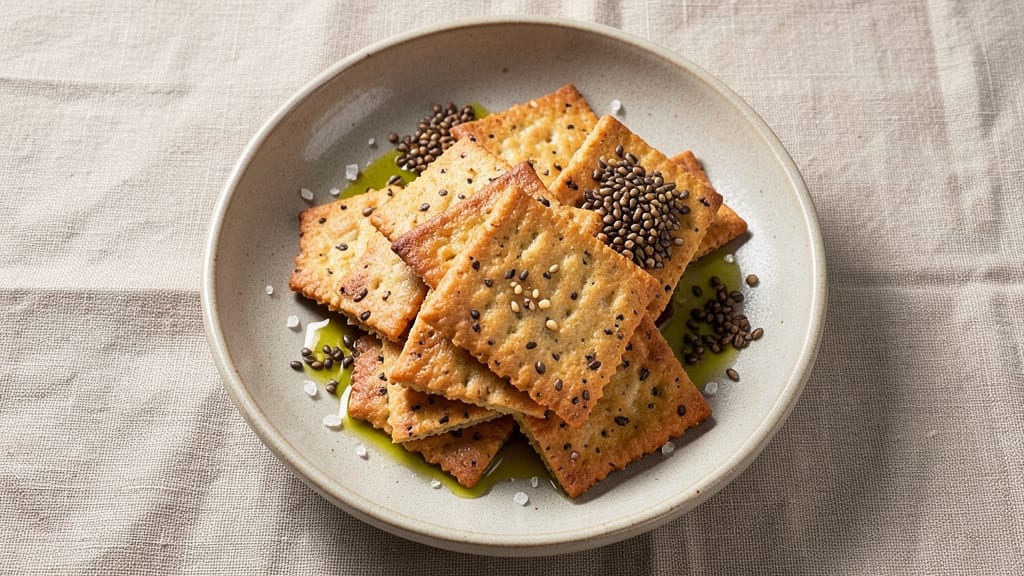 Brown Rice Flour Crackers Recipe: Crispy, Seed-Studded Crunch in 10 Minutes