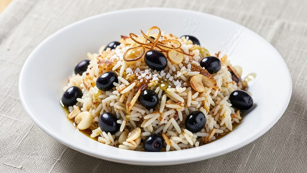 Black Olive Rice Recipe: Briny Umami Pairs With Toasted Grains