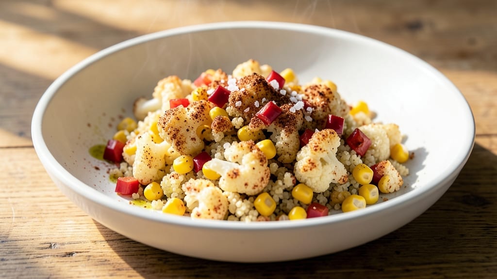Cauliflower Rice and Corn Recipe: Crisp-Tender Sauté With Smoky Garlic Kicks