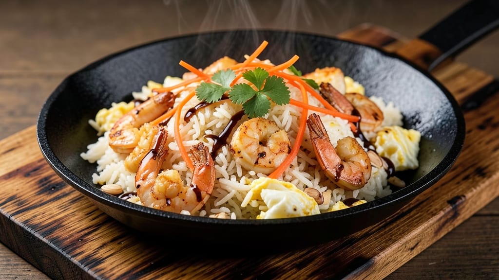 Blackstone Griddle Shrimp Fried Rice Recipe: Garlic-Butter Shrimp and Wok-Hei Rice in One Pan