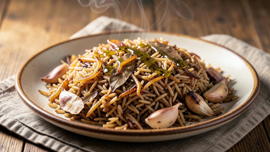 Brown Basmati Rice Pilaf Recipe: Nutty Aromatics and Toasted Crunch in One Pot