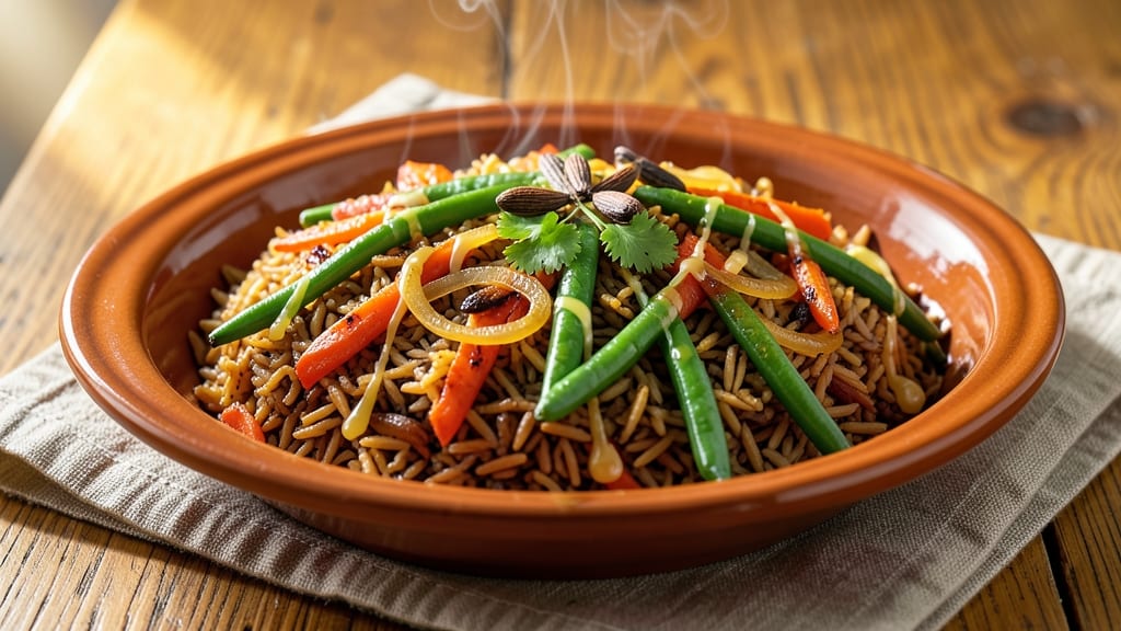 Brown Rice Pulao Recipe: Fragrant Basmati and Spiced Vegetables in One Pot