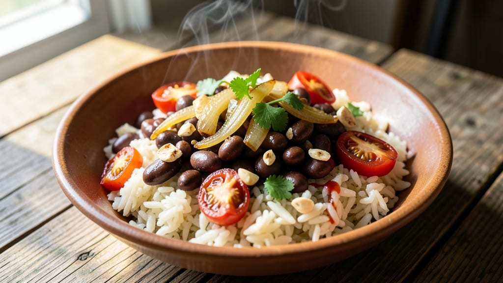 Black Beans, Rice, and Tomatoes Recipe: One-Pot Latino-Inspired Heartiness