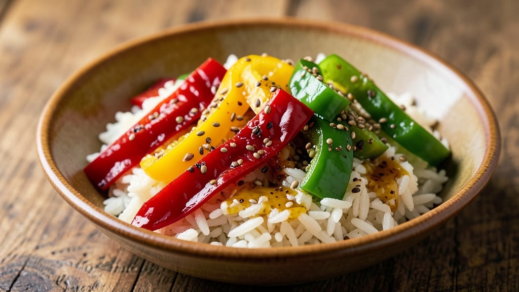 Capsicum Rice Recipe Without Onion and Garlic: Vibrant Veggie Flavor in 20 Minutes