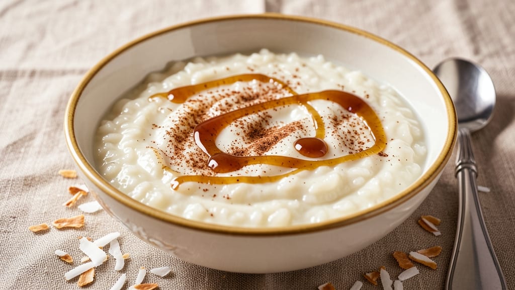 Boiled Rice Pudding Recipe: Velvety Vanilla Custard With Toasted Almond Crunch