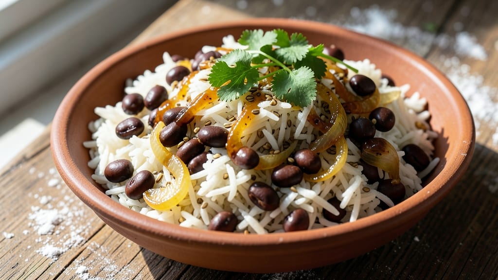 Black Eyed Peas and Rice Indian Recipe: One-Pot Spice Symphony With Golden Grains