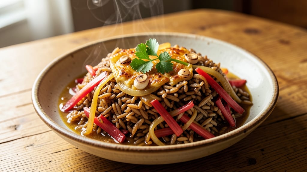 Brown And Wild Rice Pilaf Recipe: Nutty Earthy Grains With Toasted Celery Crunch