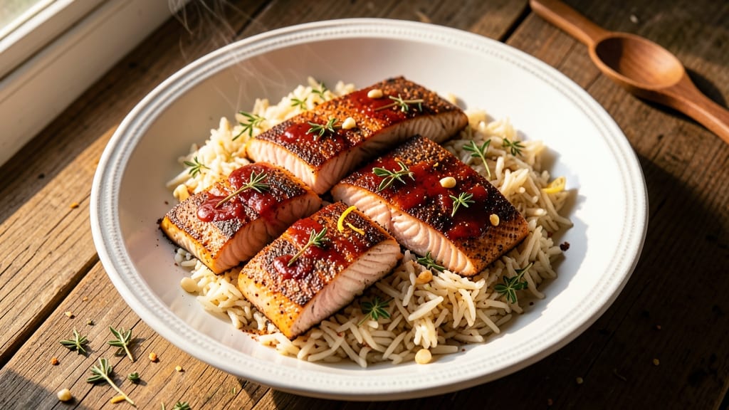 Cajun Salmon and Rice Recipe: Spicy-Smoky One-Pan Harmony