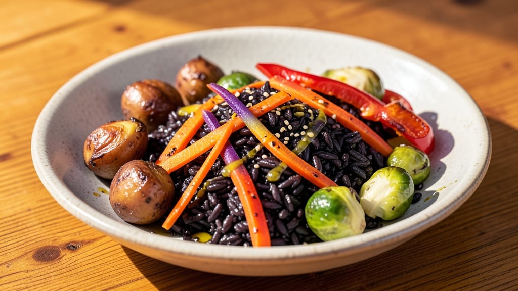 Black Rice and Vegetables Recipe: Vibrant Antioxidant Bowl With Nutty Crunch