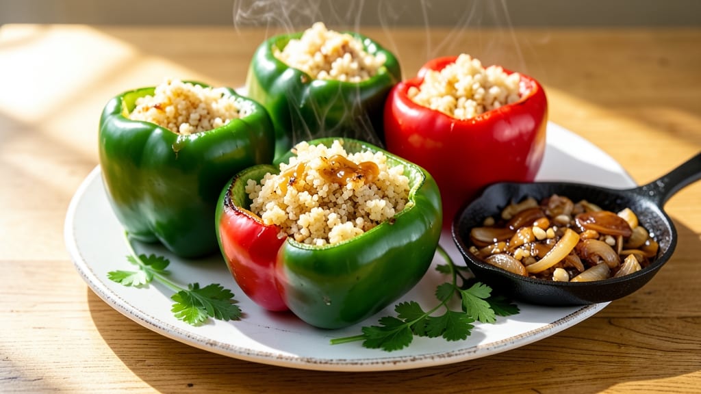 Cauliflower Rice Stuffed Peppers Recipe: Crispy-Topped Veggie-Packed Bites