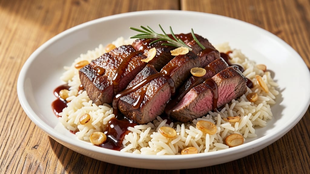 Caramelized Beef With Rice Recipe: Deep Umami Crust Over Fluffy Basmati