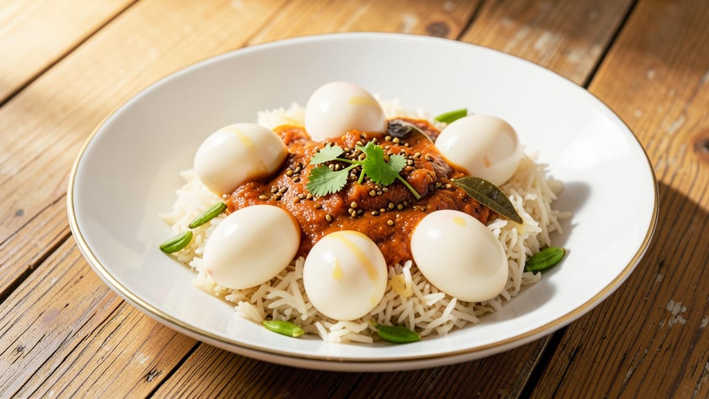 Boiled Egg Rice Recipe Indian Style: Spiced Eggs and Fragrant Basmati Harmony