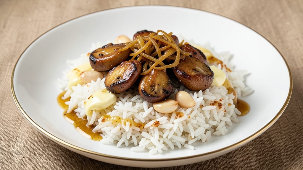 Butter Mushroom Rice Recipe: Earthy Umami Rice with Golden Mushroom Bites
