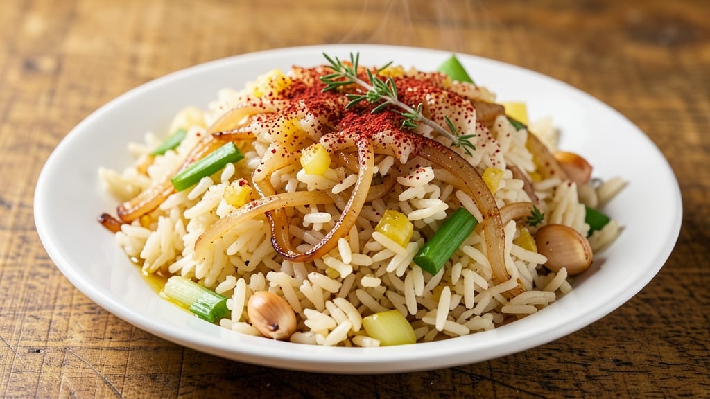 Cajun White Rice Recipe: Spicy, Toasted Grains With Celery Crown Crunch