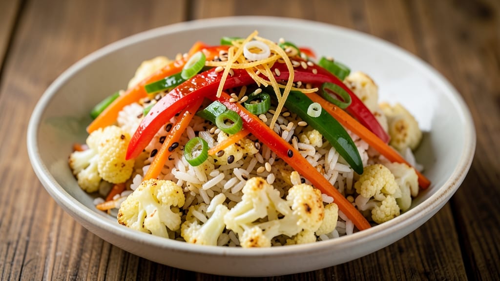 Cauliflower Vegetable Fried Rice Recipe: Crispy Rice, Soft Veggies, and Umami Boost