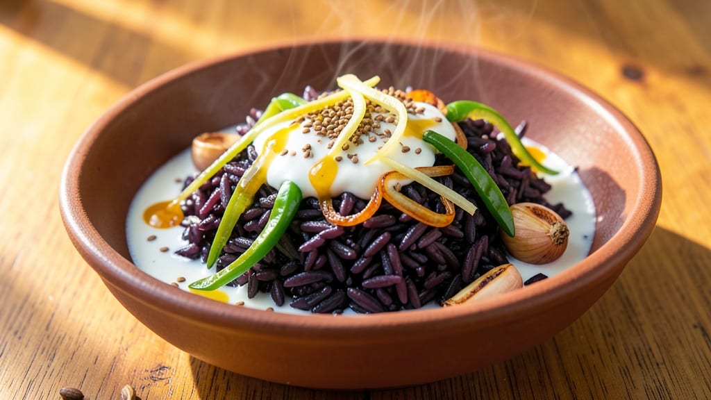 Black Rice Indian Recipe: Nutty Purple Grains With Spiced Coconut Curry