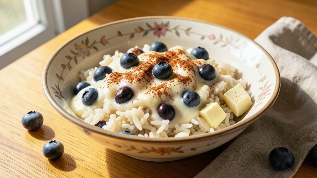 Blueberry Rice Pudding Recipe: Warm Spice and Bursting Berries