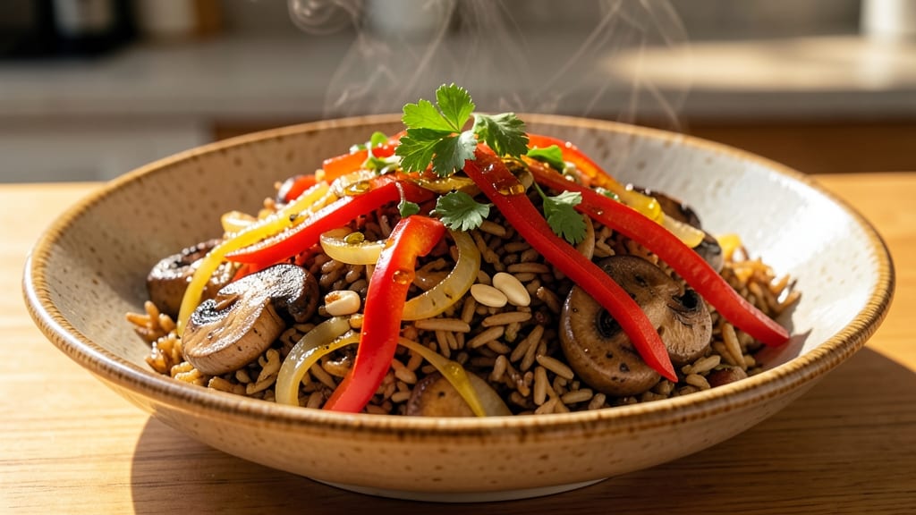 Brown Rice Medley Recipe: Nutty Toasted Grains With Veggie Vibrancy