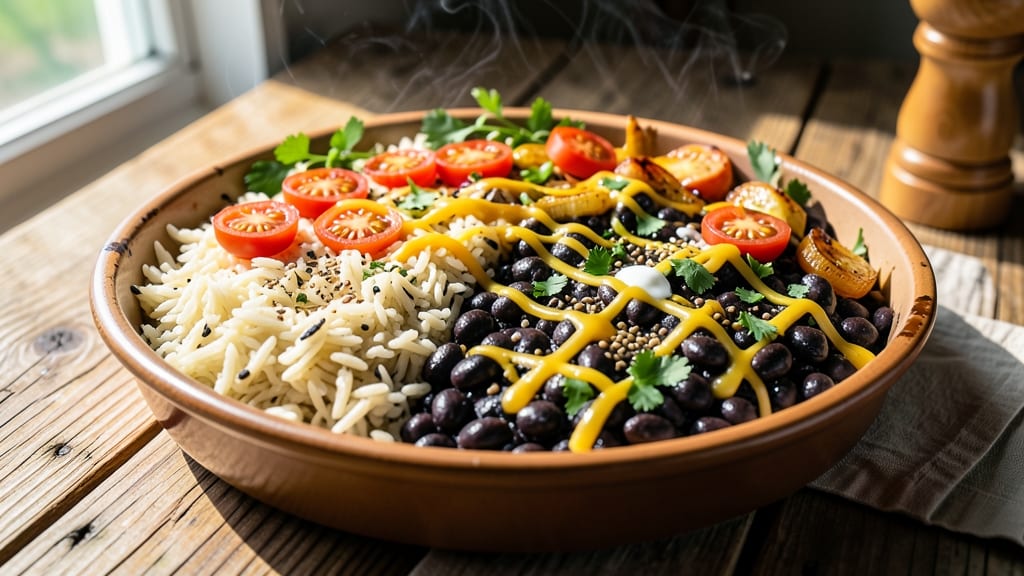 Cheesy Black Beans and Rice Recipe: Crispy-Topped One-Pot Magic