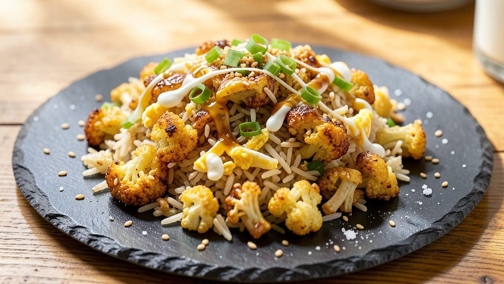 Cauliflower Fried Rice Recipe Using Frozen Cauliflower: Crispy-Texured One-Pan Meal in 20 Minutes
