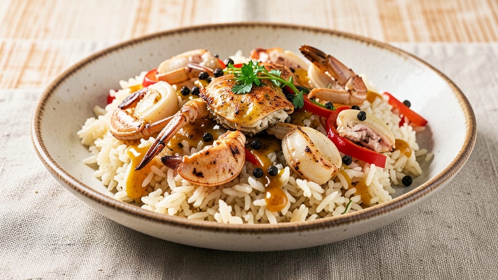 Cajun Crab and Rice Recipe: Spicy Butter-Poached Seafood in One Pot