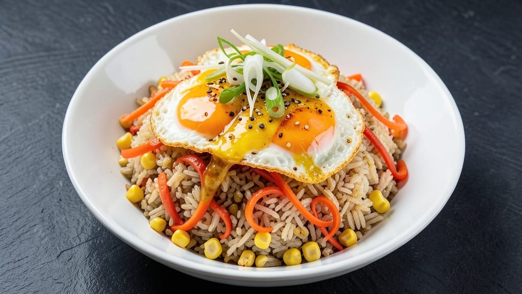 Bonchon Fried Rice Recipe: Crispy Egg Crown Over Silky Rice