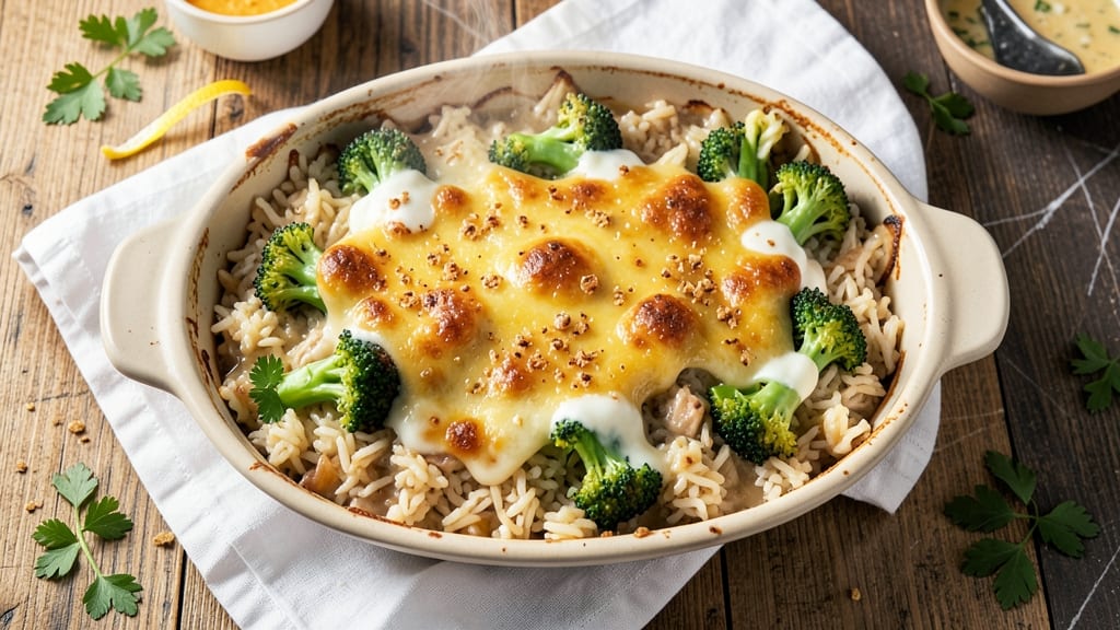 Paula Deen's Broccoli Rice Casserole Recipe: Golden Crust Over Cheesy, Veggie-Packed Heart