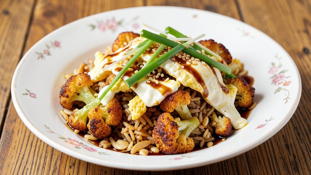 Cauliflower Egg Fried Rice Recipe: Crispy Rice and Silky Egg Bites