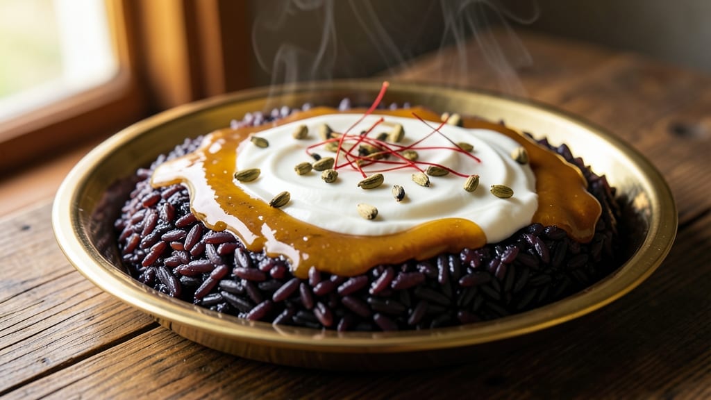 Black Rice Halwa Recipe: Earthy Sweetness with Fragrant Cardamom Swirls