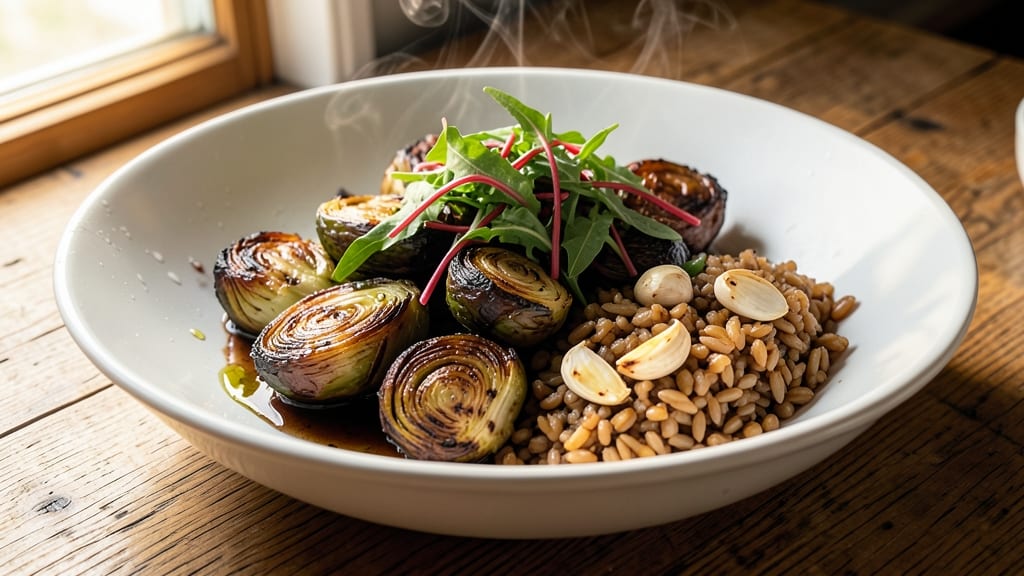 Brussels Sprouts and Wild Rice Recipe: Crispy Roasted Greens with Nutty Grains